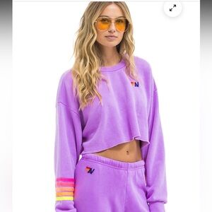 NWT AVIATOR NATION Cropped Sweatshirt🦋🩷